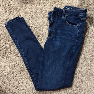 American Eagle Outfitters Women's Deep Blue Skinny Jeans